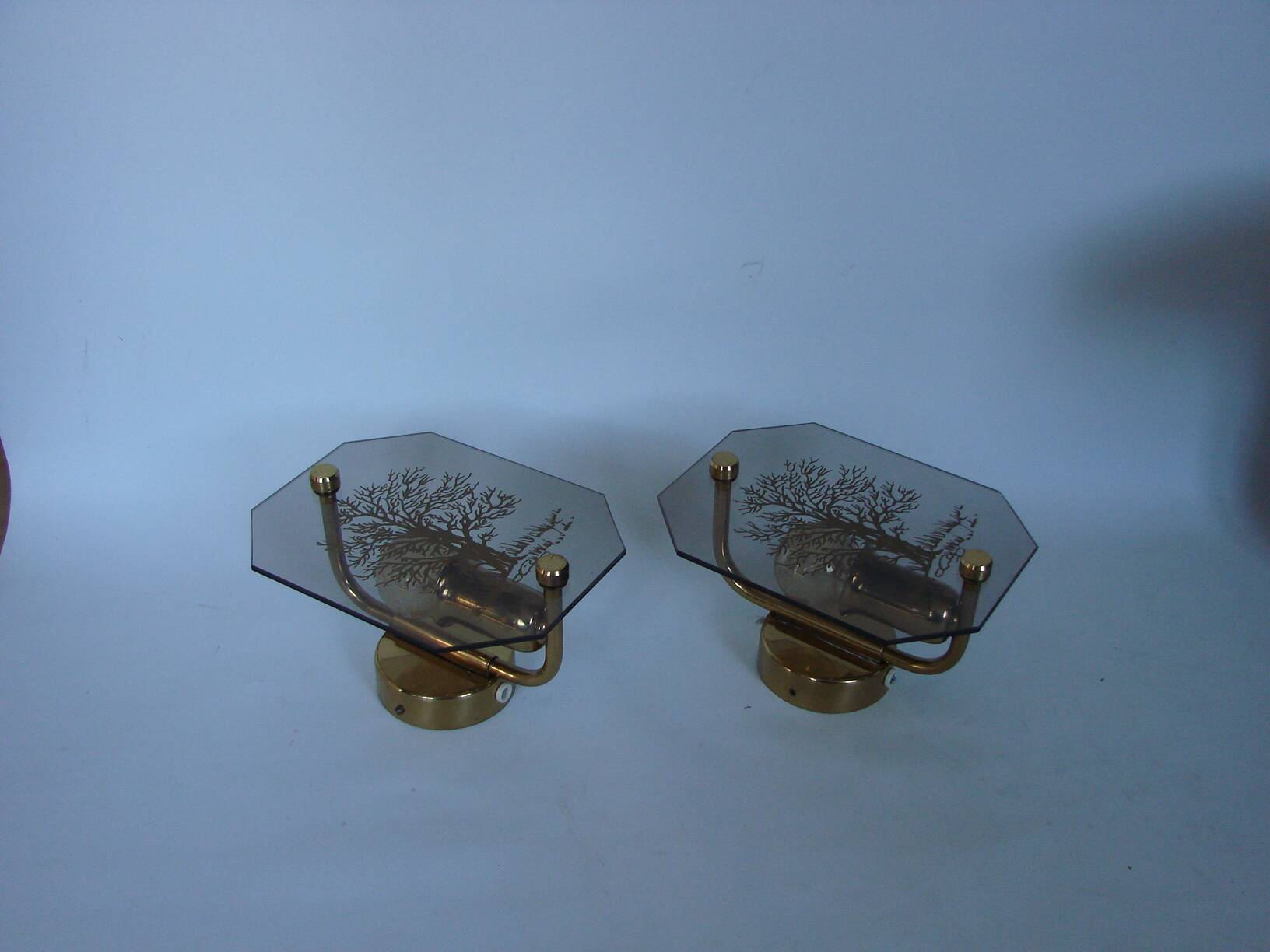 Brass wall sconces 1980s