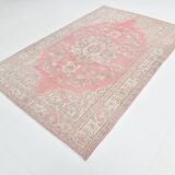 Soft Red & Beige Entryway Handmade Vintage Rug, 170x261 Cm