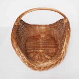 Large rattan log basket