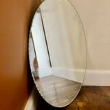Round mirror beveled 1950