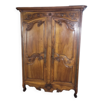 Armoire, bassette en noyer, époque fin XVIIIème