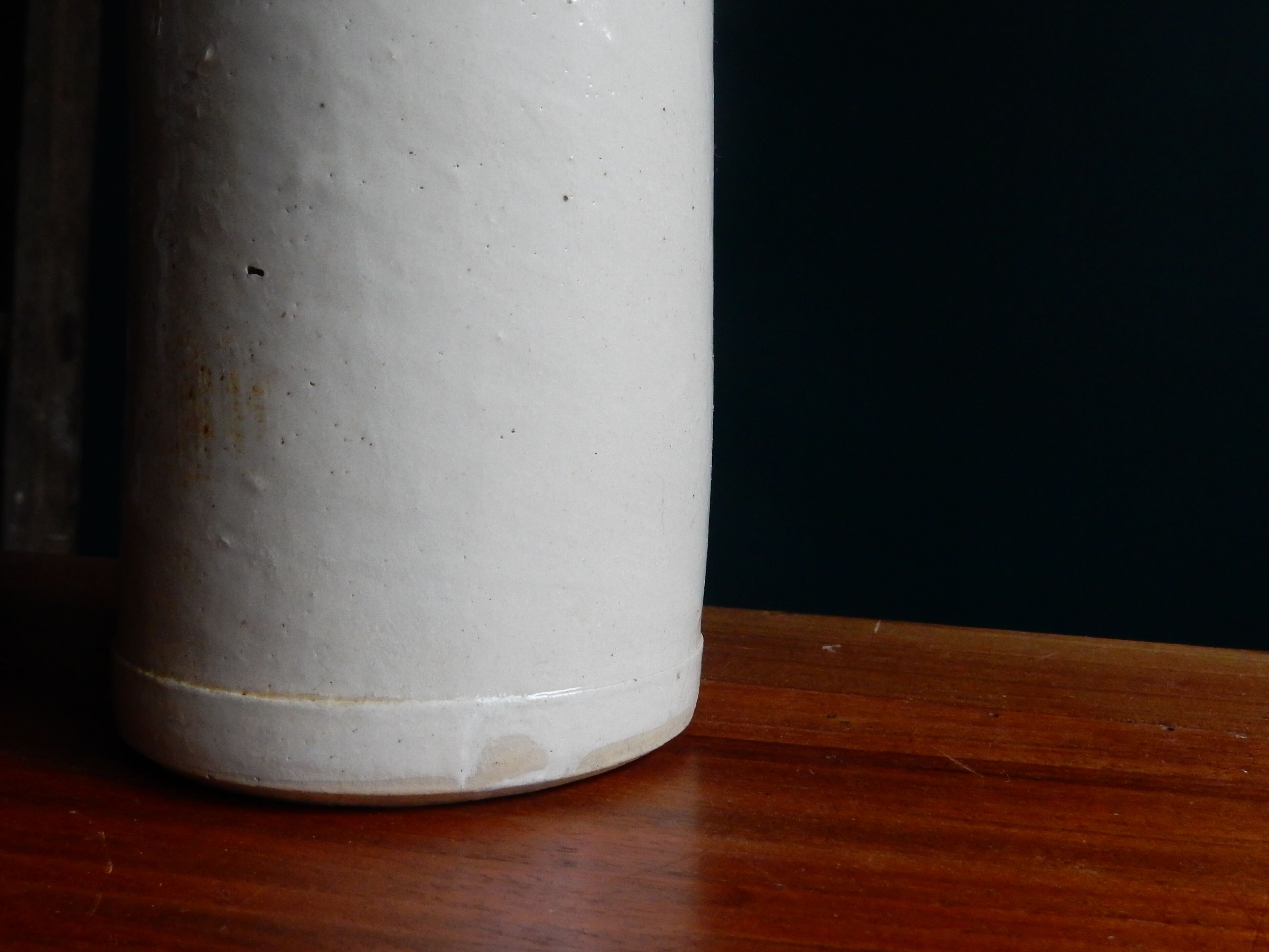 Enamelled grey sandstone bottle