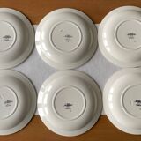 6 large old hollow plates in Sarreguemines earthenware