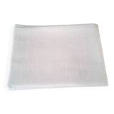 Old white damask cotton tablecloth 1.58 x 2.15 m