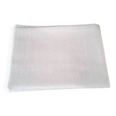 Old white damask cotton tablecloth 1.58 x 2.15 m