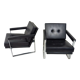 Hein Salomonson black leather lounge chairs 1968