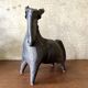 Black glazed ceramic sculpture signed Pouchain – Circa 1960