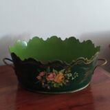 Glass cooler painted sheet metal directory cache pot