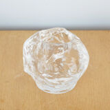 Moulded glass candle holder