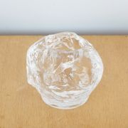 Moulded glass candle holder