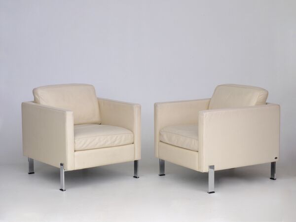paire De fauteuils Ds-118 En cuir Par De Sede