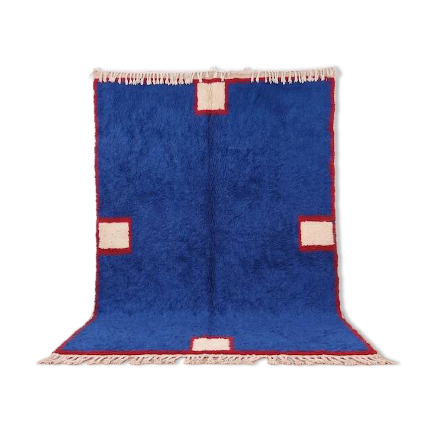 Natural wool rug, handwoven, traditional artisan, size 3/4 m.