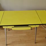 Vintage table in yellow formica