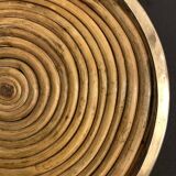 Round rattan and brass underside, 1960