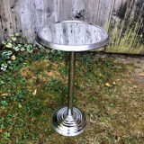 Art deco metal pedestal table