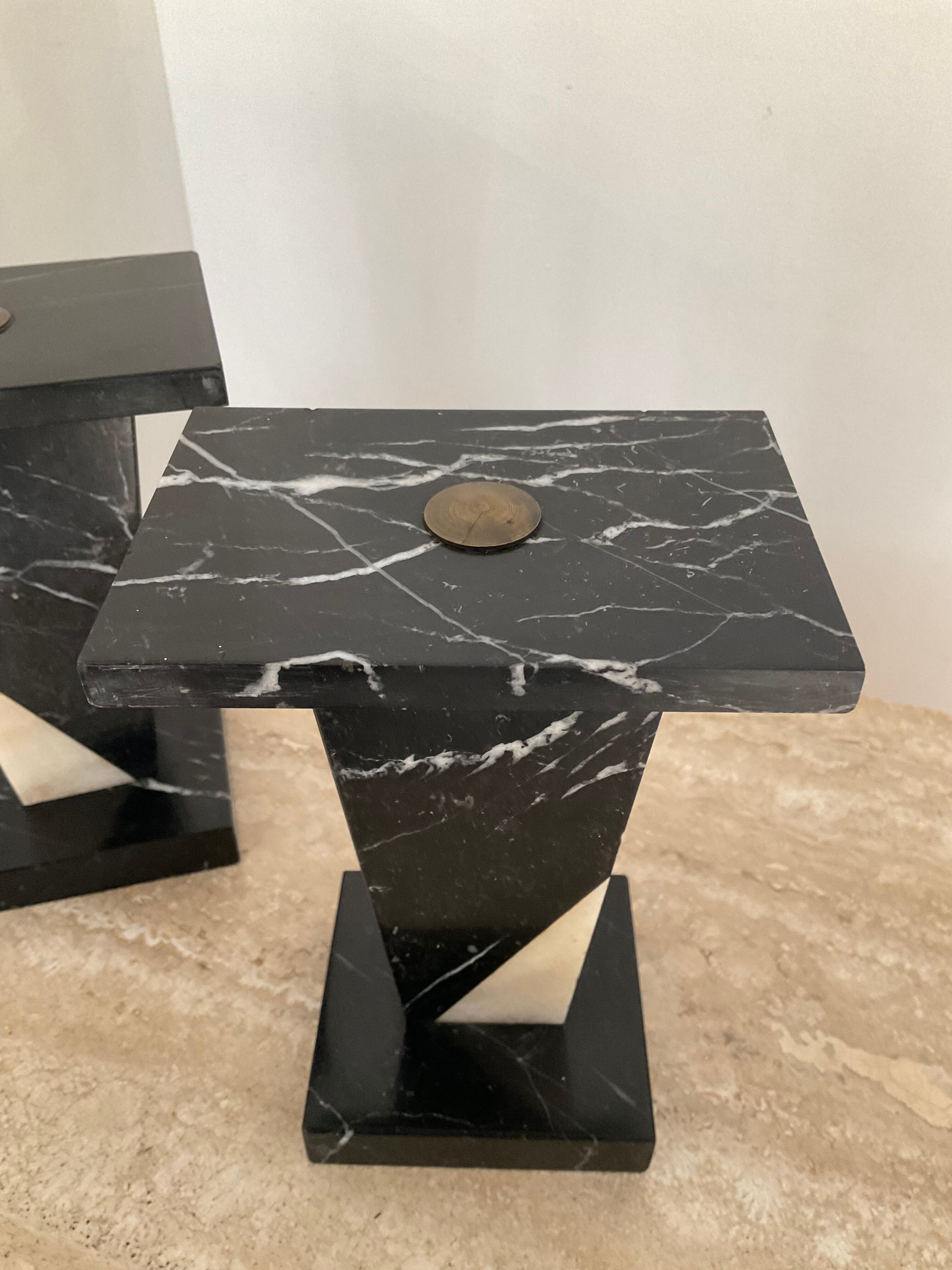 Pair of Art Deco marble bookends
