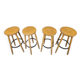 Set of 4 vintage bar stools 1970"