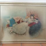 Aquarelle femme allongée