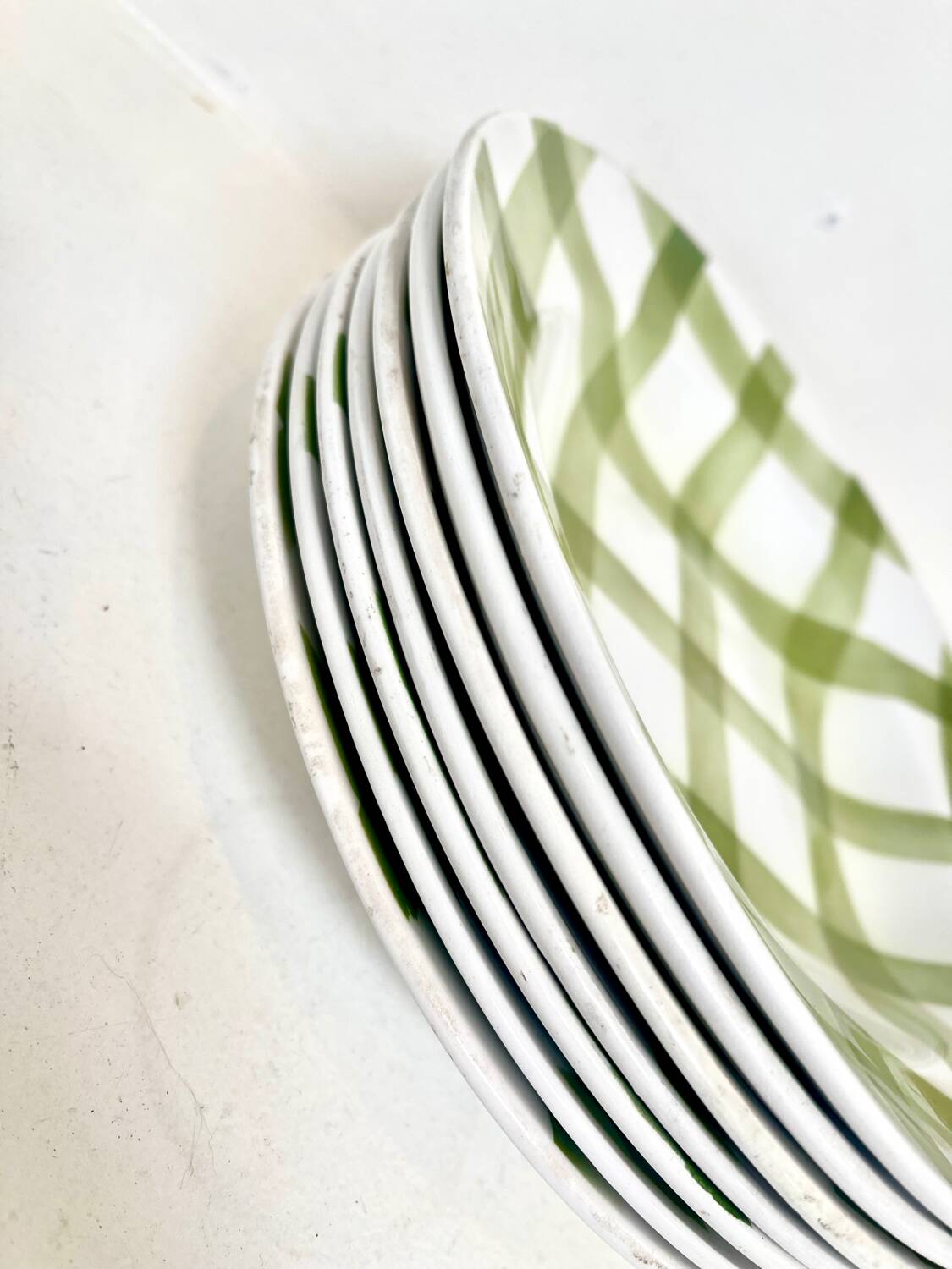 Lot de 7 assiettes creuses Moulin des Loups Orchies