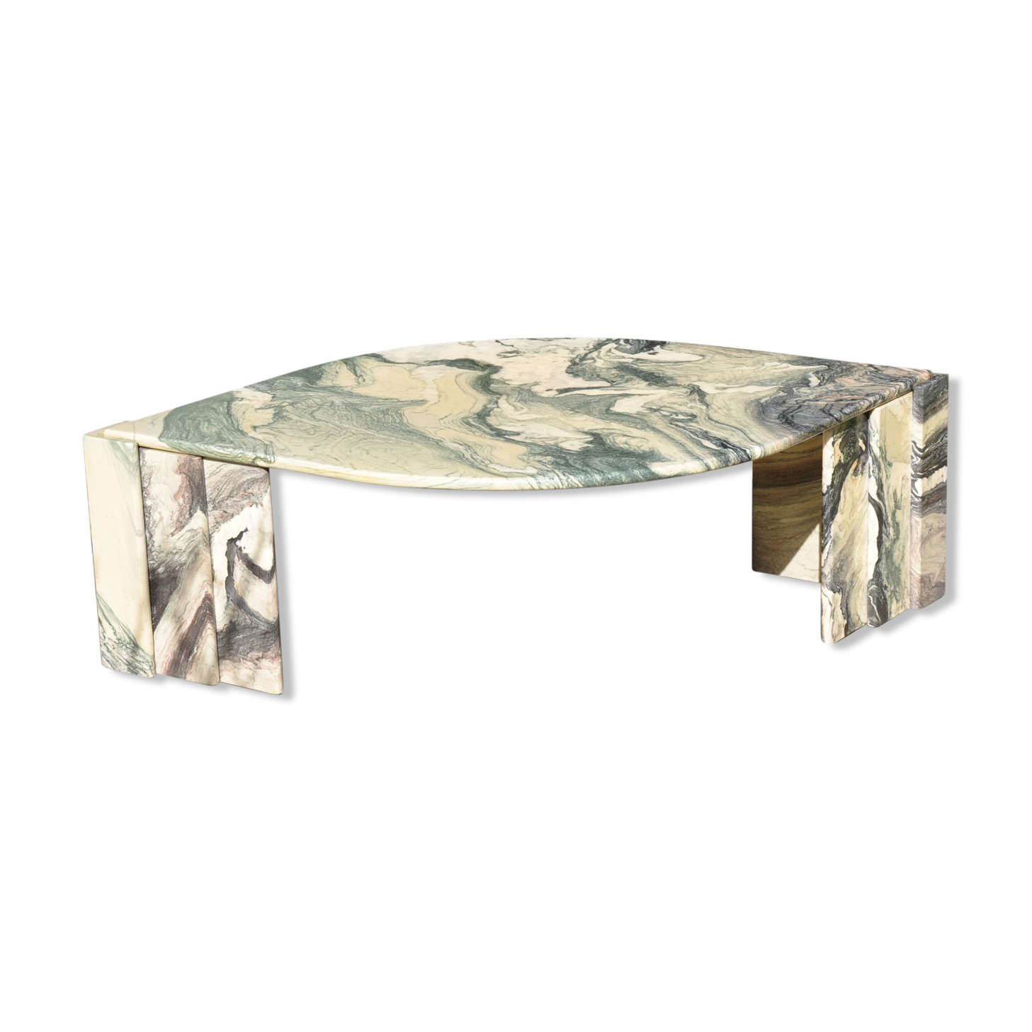 70s marble coffee table