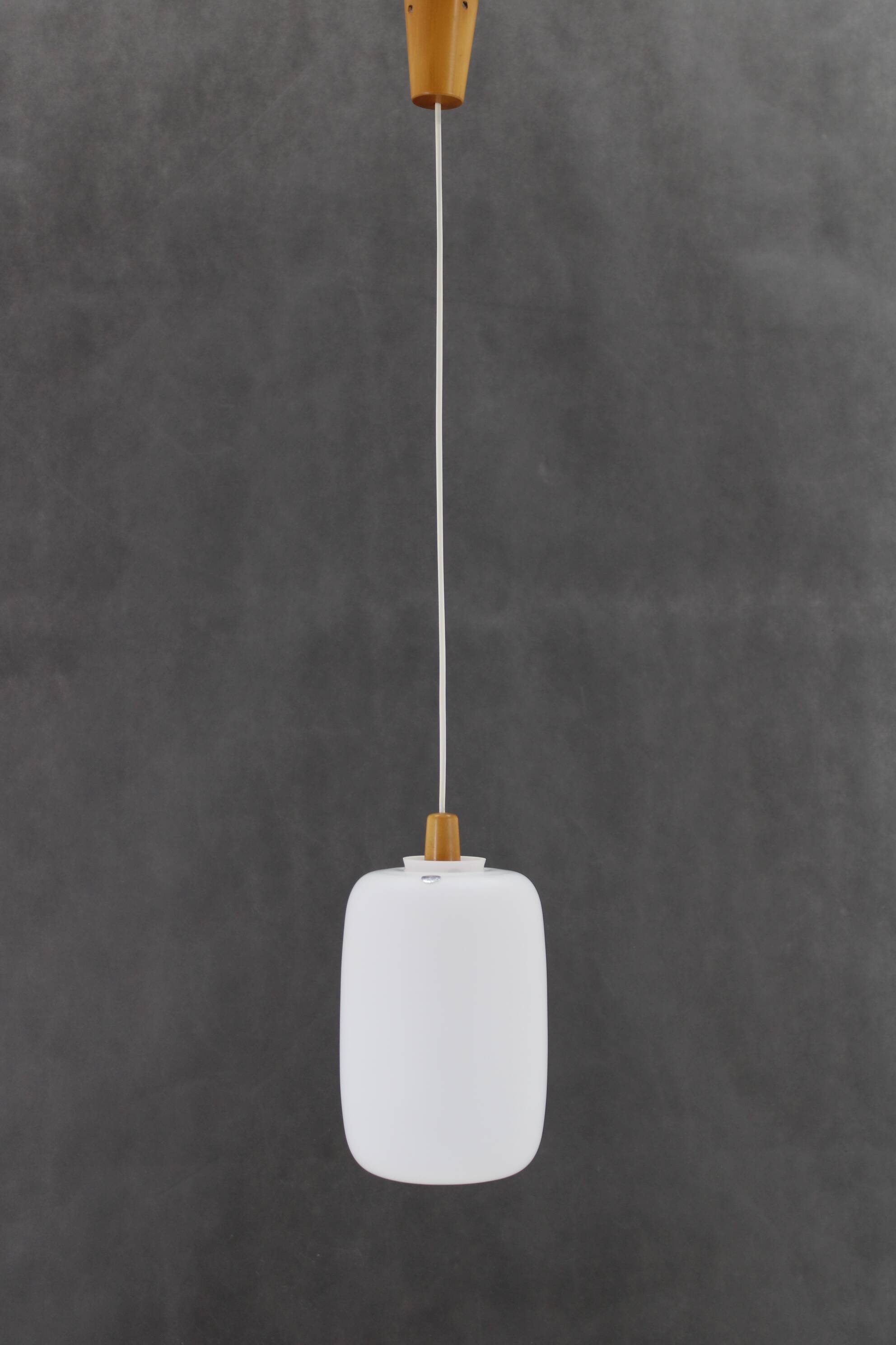 1960s pendant glass lamp by uluv, czechoslovakia