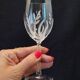 12 White Wine Glasses in Arques Crystal, Fleury Cut Flamépis Pattern