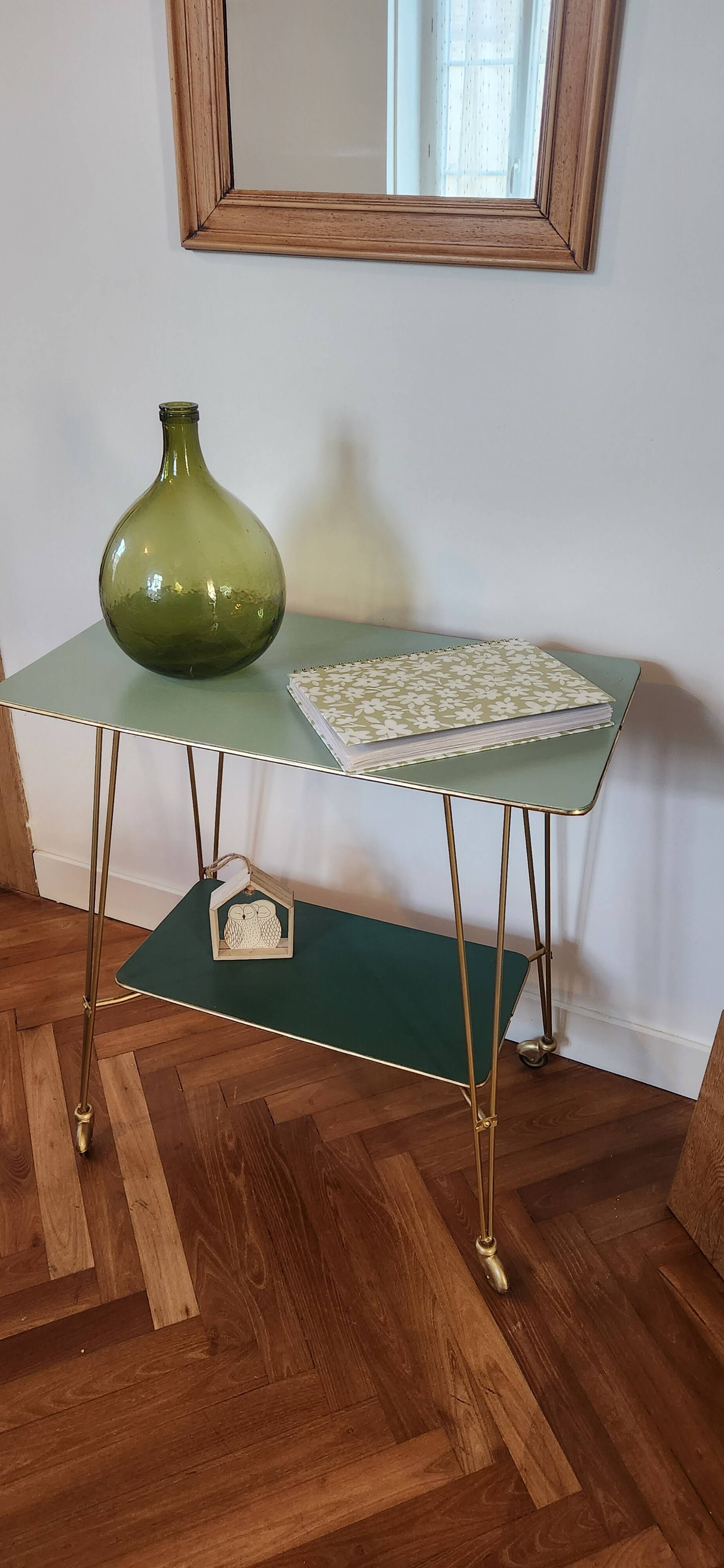 vintage rolling serving cart