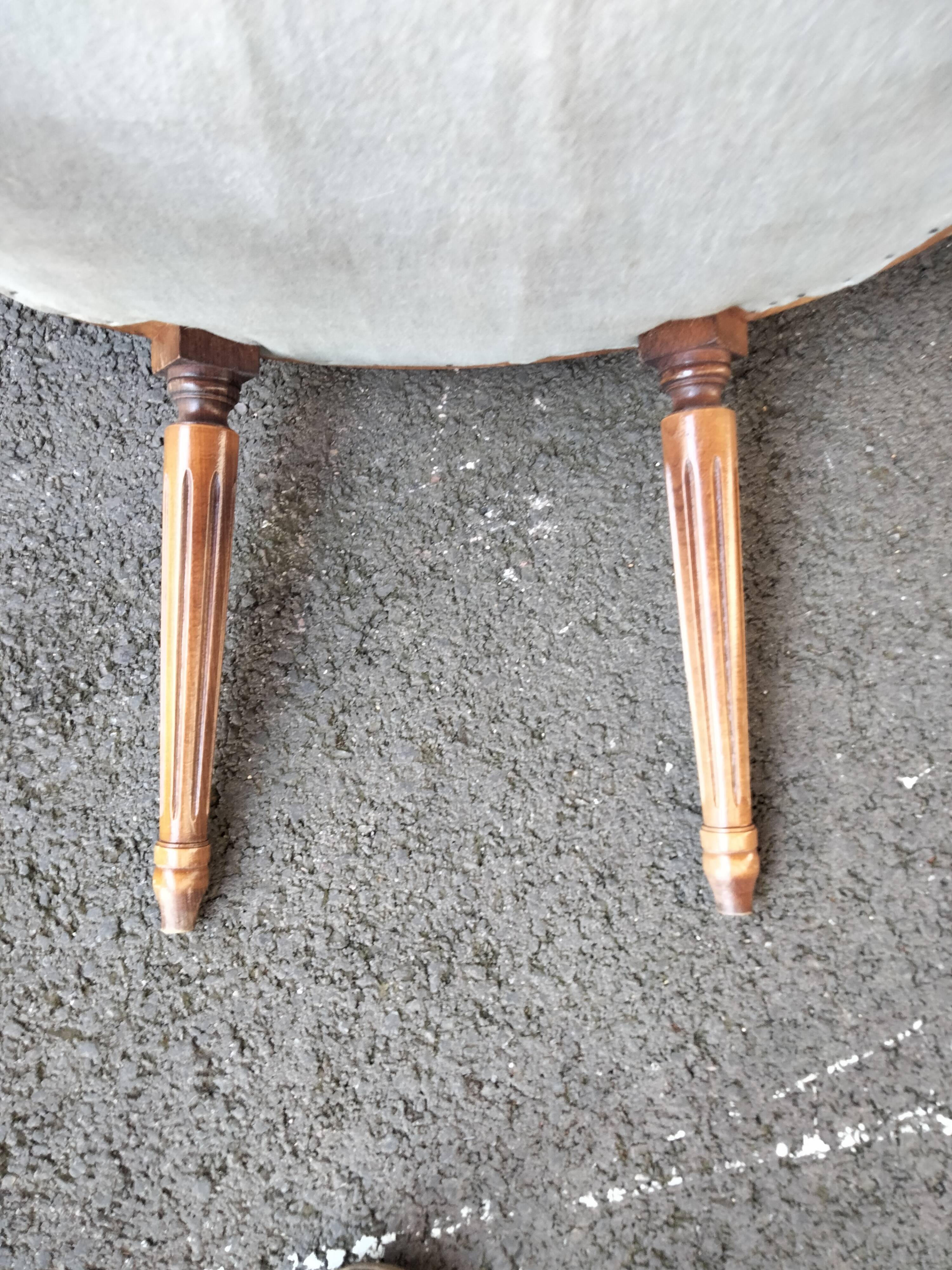 Pair of armchairs old medallion style louis xvi