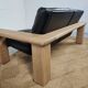 Walter Knoll leather sofa in leather and light oak, 1980