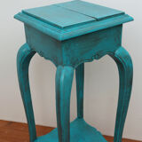 Large blue wood sellette