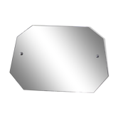 bevelled mirror from the 1960s 60x45cm