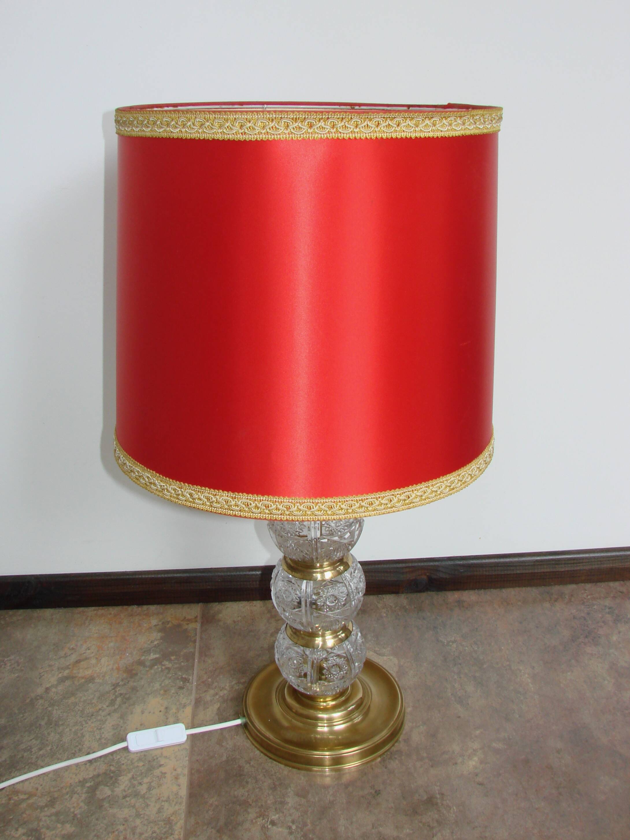 Vintage crystal lamp, 1970s