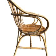 Set of 4 rattan armchairs from the 1960s, France.