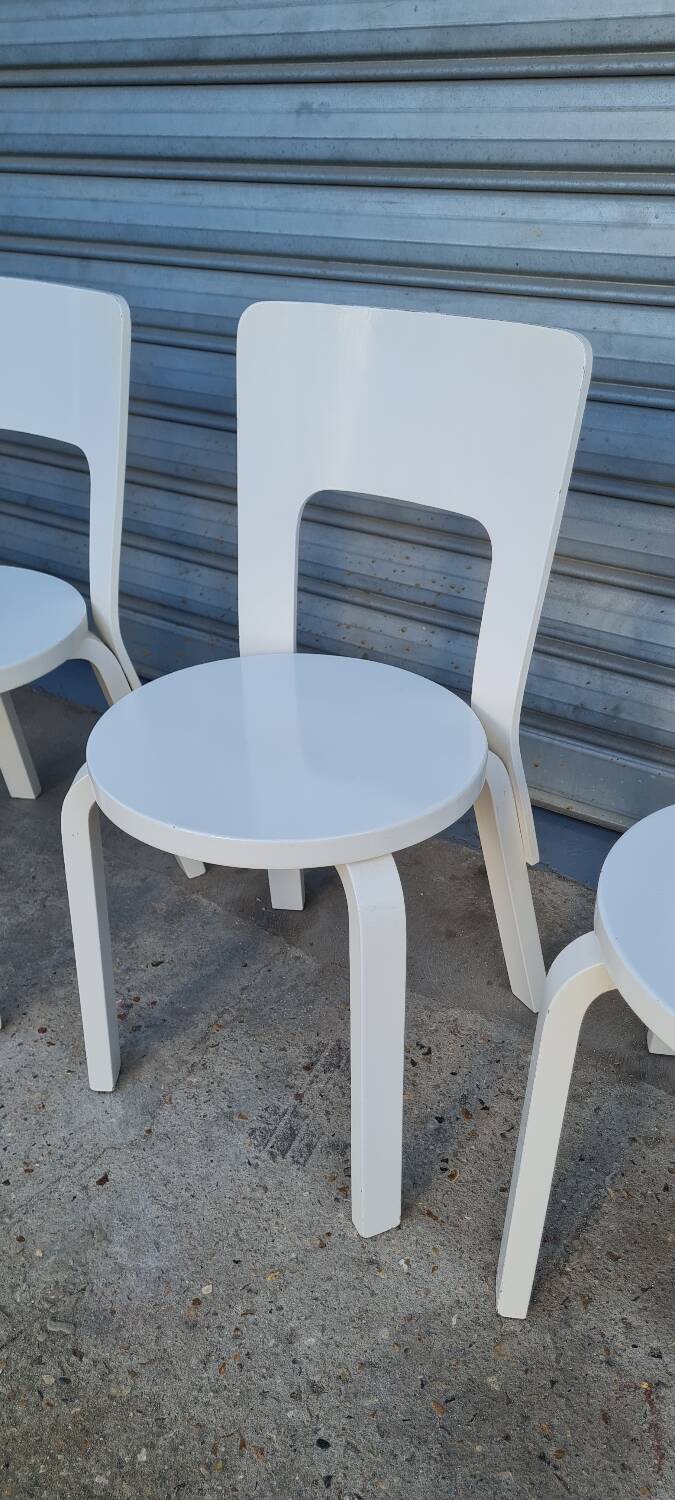 Set of 4 Alvar Aalto chairs