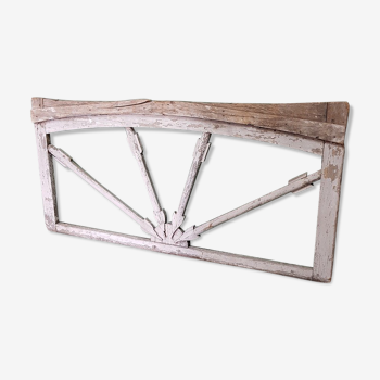 19th century french wooden window frame with arrows