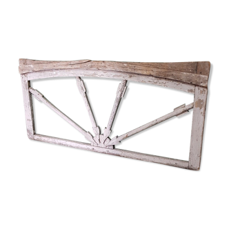 19th century french wooden window frame with arrows