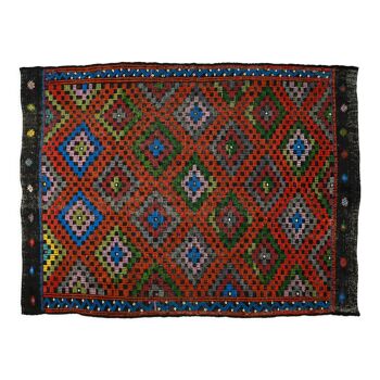 Anatolian handmade kilim rug 283 cm x 218 cm