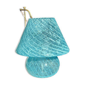 Lampe XL bleue de Murano originale des années 1970