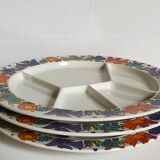 Three vintage Acapulco fondue plates