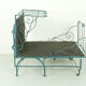 Foldable metal daybed with new webbing and upholstery