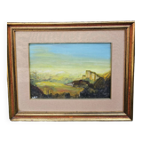 Antique framed and glazed painting