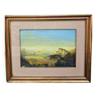Tableau ancien encadré et vitré