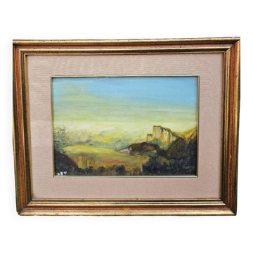 Antique framed and glazed painting