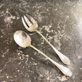 Salad cutlery, Alfénide, Christofle, Pompadour model
