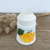 Trio of opaline salt shakers