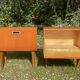 Pair of Scandinavian teak bedside tables from the 60s-70s.