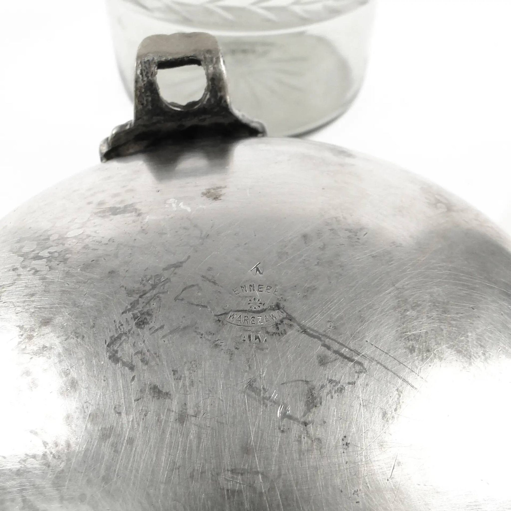 Eclectic caviar server, silver-plated brass, Henneberg Brothers, Poland, 19th century