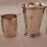 Set of 7 timpani in silver metal