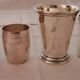 Set of 7 timpani in silver metal
