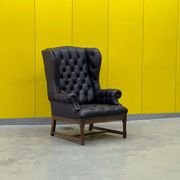 Vintage Tufted Leather Chesterfield Style Wing Back Chair (Price is For One Chair)